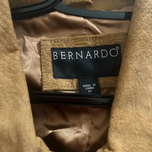 BERNARDO Python Snake Animal Print Genuine Leather Lined Zip Front Jacket XL - Picture 2 of 5